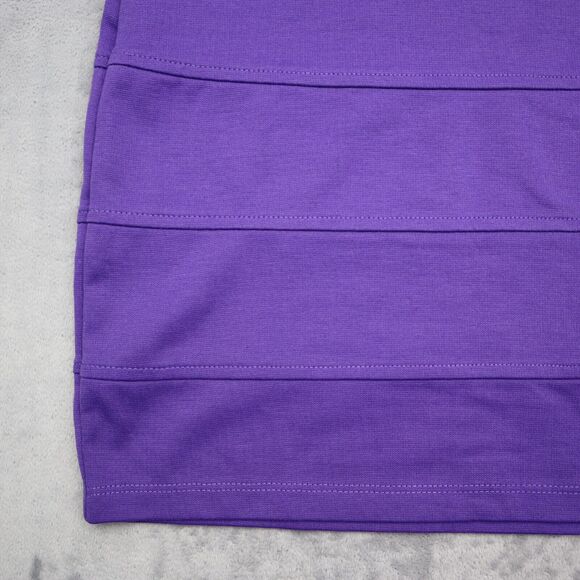 Basic House Skirt Womens S Purple Short Bandage Solid Elastic Waist Pull On - Picture 7 of 12